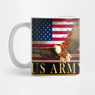 US ARMY FLAG and GOLDEN EAGLE Mug